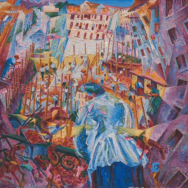 Boccioni Umberto, La strada entra nella casa, 1911