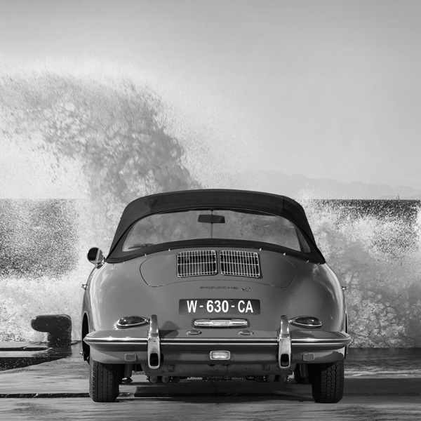Gasoline Images, Ocean Waves Breaking on Vintage Beauties (BW detail 1)