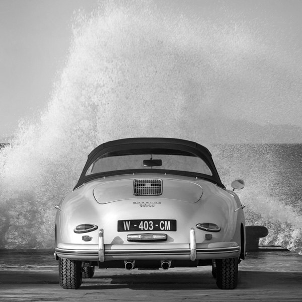 Gasoline Images, Ocean Waves Breaking on Vintage Beauties (BW detail 2)