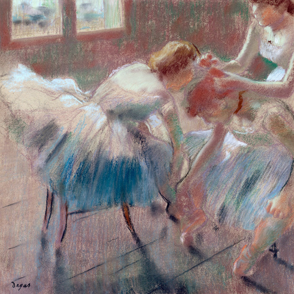 Edgar Degas, Three Dancers preparing for Class