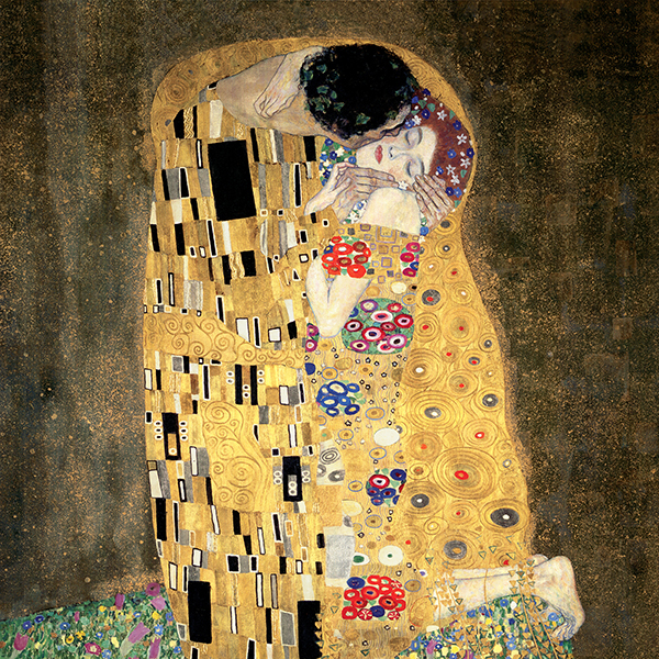 Gustav Klimt, The Kiss (detail)