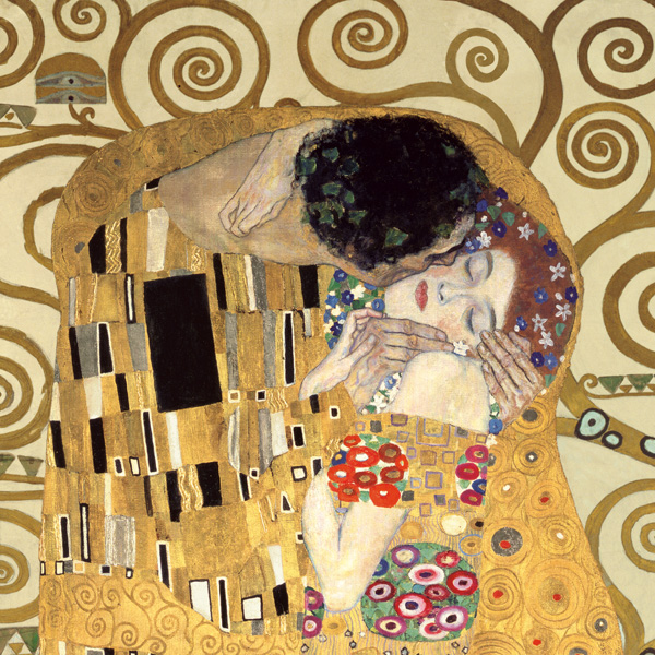 Gustav Klimt, The Kiss (detail)
