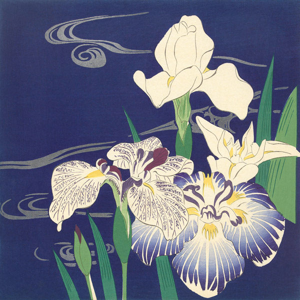 Tsukioka Kôgyo, Irises on the Water