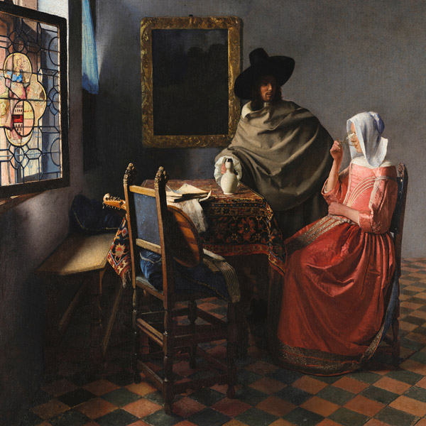 Jan Vermeer, The Wine Glass (detail)