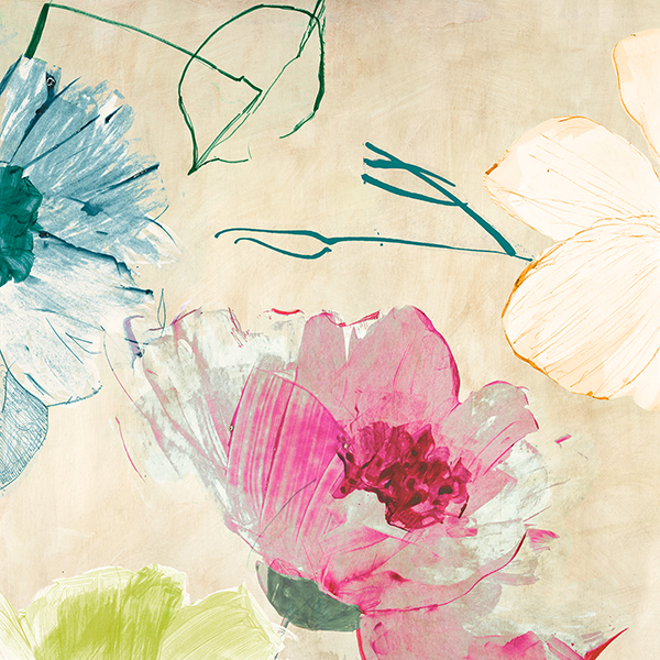 Kelly Parr, Colorful Floral Composition I (detail)