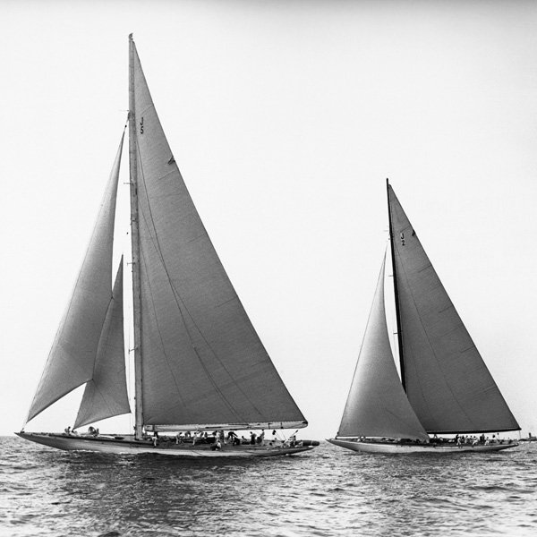 Edwin Levick, Sailboats in the America's Cup, 1934 (detail)