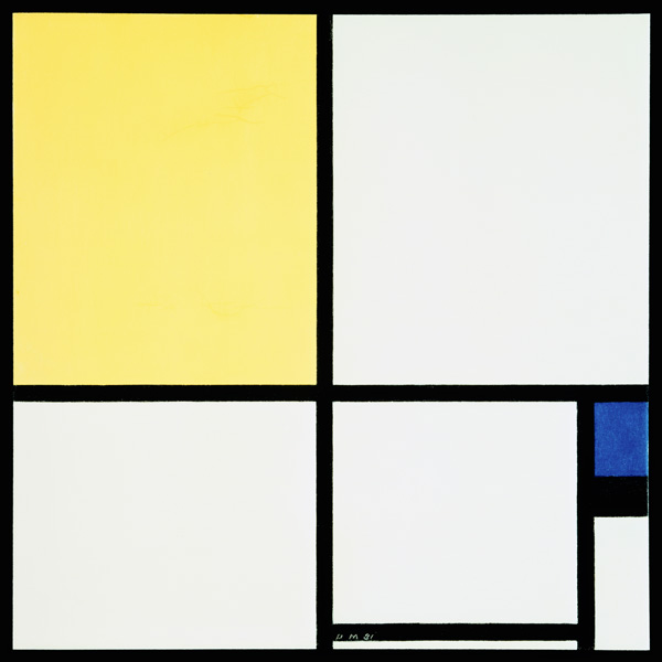 Piet Mondrian, Composition with Blue and Yellow