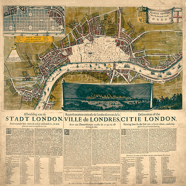 Anonymous, Map of London, 1666