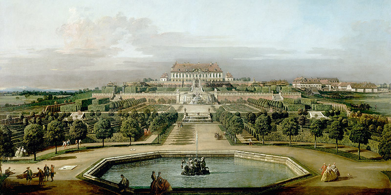 Bernardo Bellotto, Gardenview of the Kaiser's Summer Palace (detail)