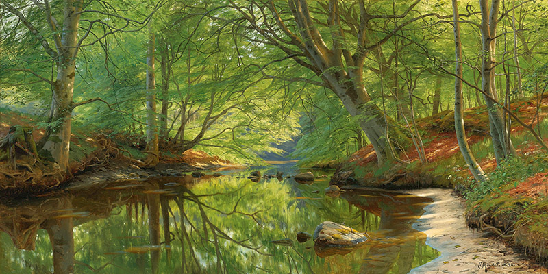 Peder Mørk Mønsted, A stream through the woods