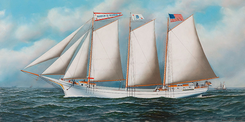 Antonio Nicolo Gasparo Jacobsen, Three Masted Schooner 'Andrew C. Pierce'
