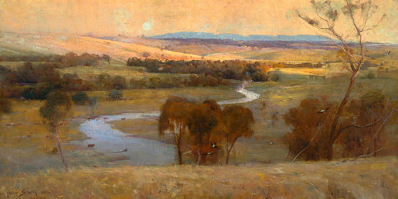 Arthur Streeton, Still glides the stream, and shall for ever glide