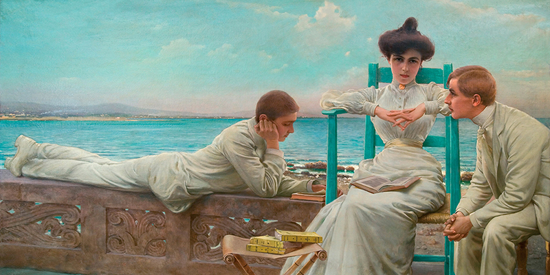 Vittorio Matteo Corcos, In lettura sul mare