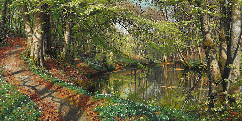 Peder Mørk Mønsted, A spring day in the forest