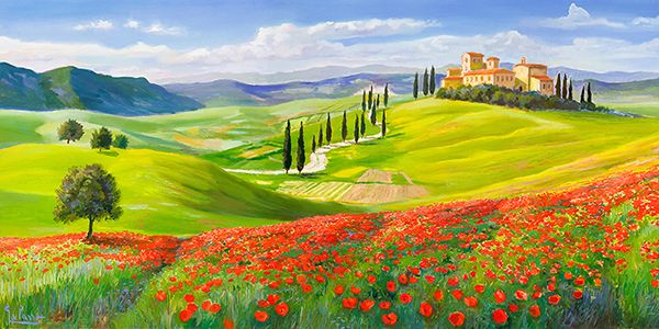 Adriano Galasso, Verso il borgo in Toscana