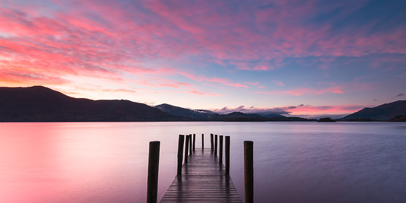 Anonymous, Twilight on lake, UK