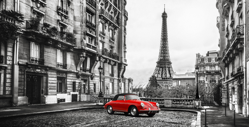 Gasoline Images, Roadster in Paris (Rouge)