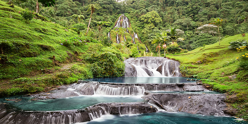 Pangea Images, Waterfall in Santa Rosa de Cabal, Colombia (detail)