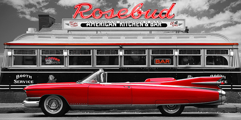 Gasoline Images, Vintage Beauty and Diner (Red)
