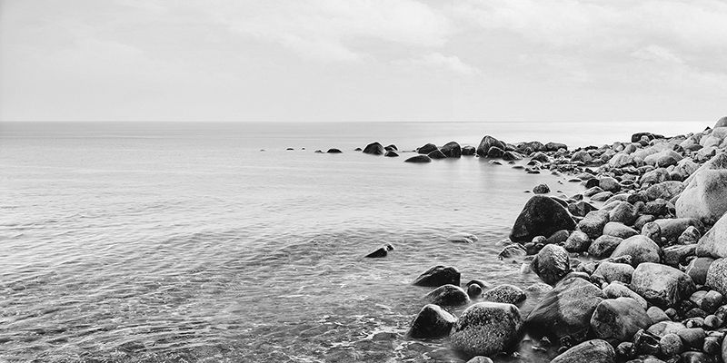 Pangea Images, Pebbles on the Beach (B&W)