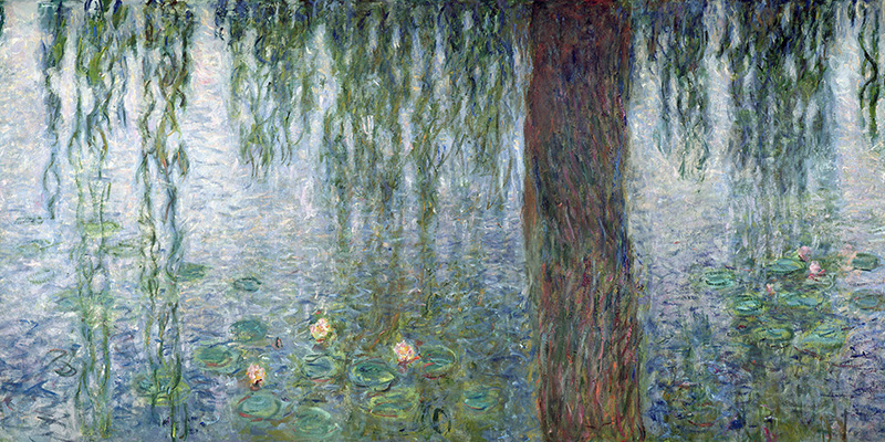 Claude Monet, Morning with Weeping Willows II (detail)