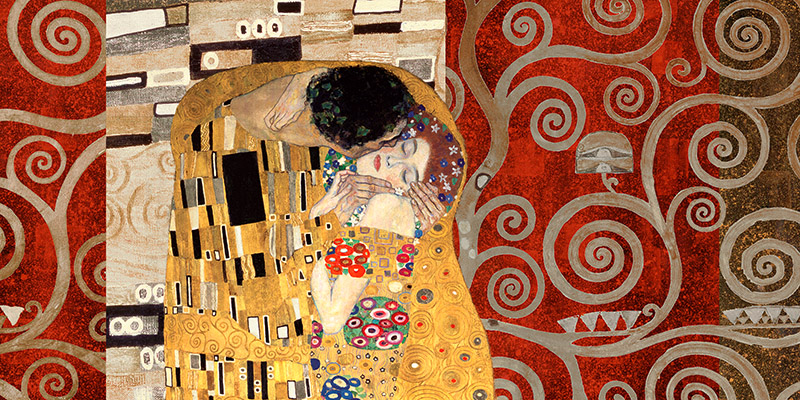 Gustav Klimt, Klimt Patterns – The Kiss (Pewter)