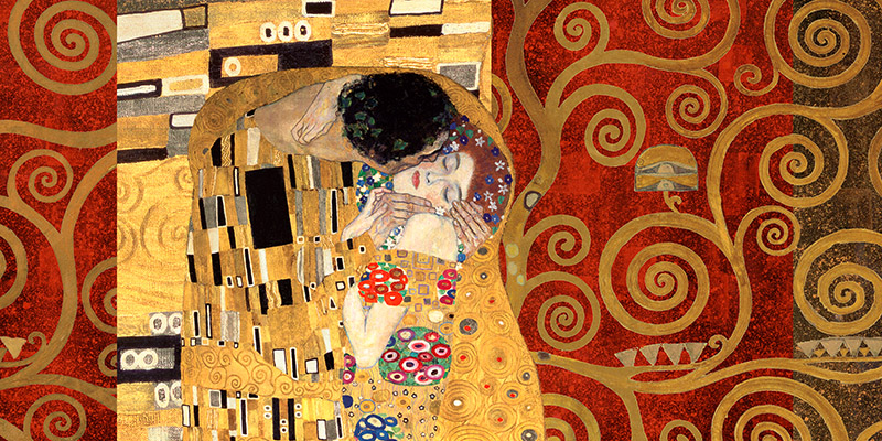 Gustav Klimt, Klimt Patterns – The Kiss (Gold)