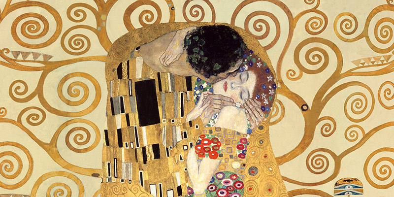 Gustav Klimt, The Kiss (detail)