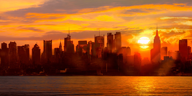 Shaun Green, Sunset over Manhattan