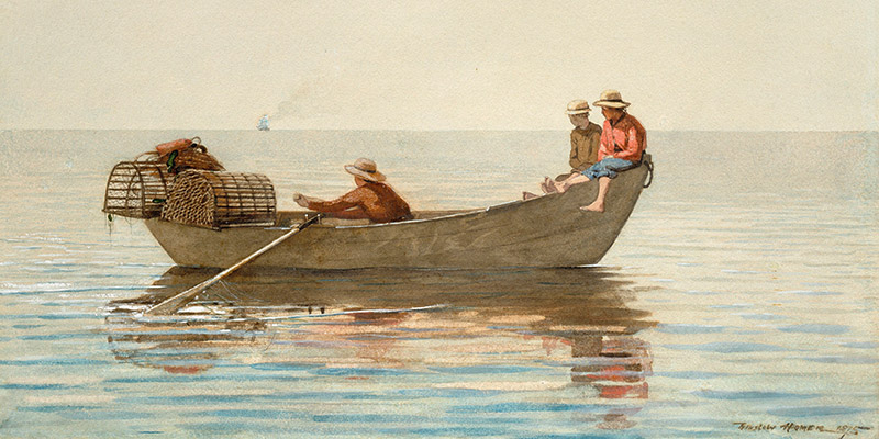 Winslow Homer, Three Boys in a Dory with Lobster Pots