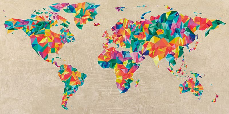 Joannoo, Multicolor World Map (neutral)
