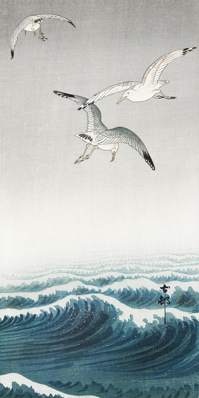 Ohara Koson, Three seagulls
