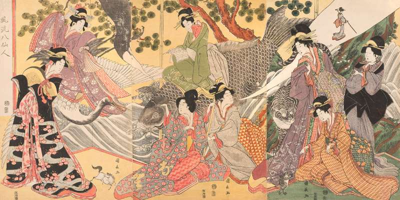 Kininaga, Kabuki players as the Eight Sennin