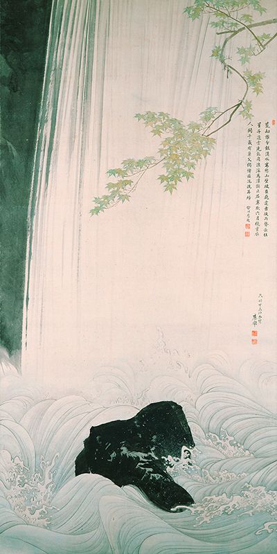 Maruyama Ōkyo, Green Maple and Waterfall, 1787