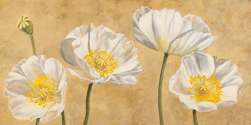 Luca Villa, Poppies on Gold