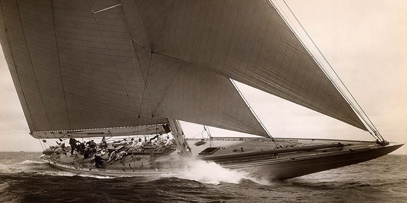 Edwin Levick, J Class Sailboat, 1934 (detail)