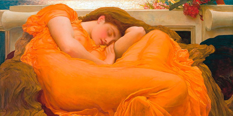 Frederic Leighton, Flaming June (detail)