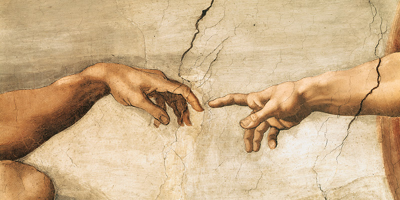 Michelangelo Buonarroti, La creazione di Adamo (detail)