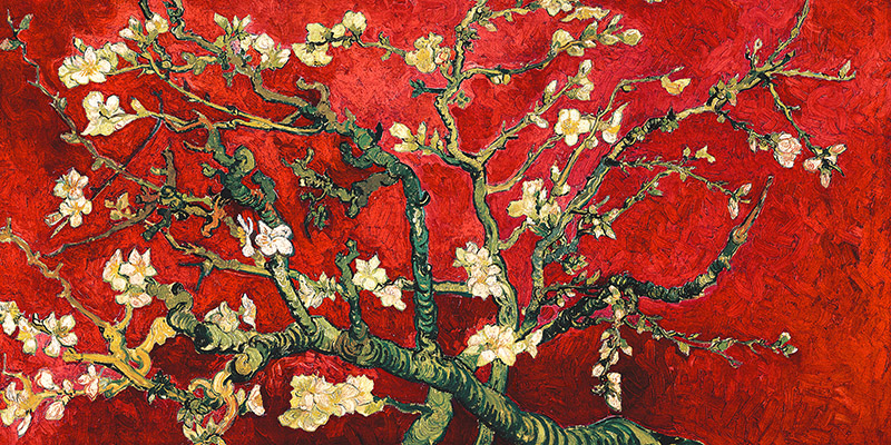 Vincent van Gogh, Van Gogh Deco – Mandorlo in fiore (red variation, detail)
