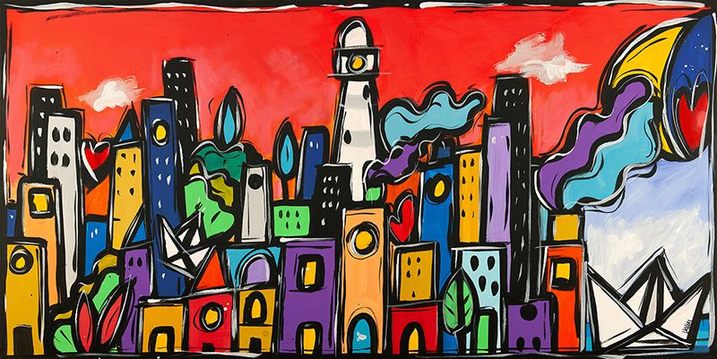 Wallas, La metropoli che respira colori