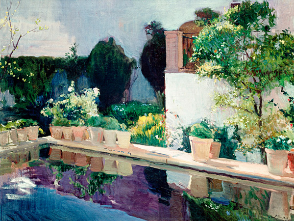 Joaquín Sorolla y Bastida, Palace of Pond, Royal Gardens in Seville