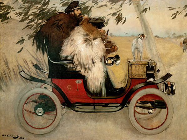 Ramon Casas, Ramon Casas and Pere Romeu in an Automobile