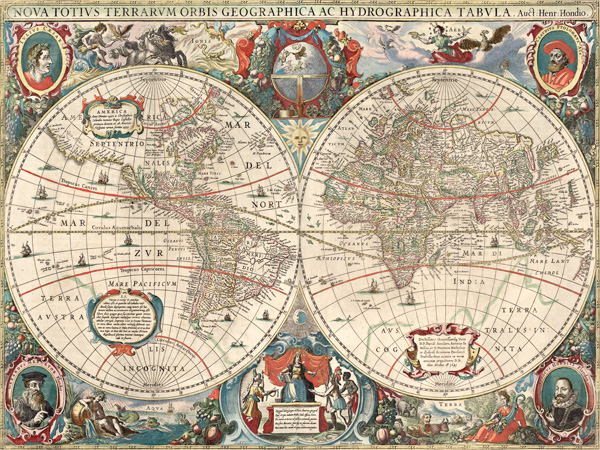 Hendrik Hondius, Nova totius Terrarum Orbis geographica ac hydrographica tabula