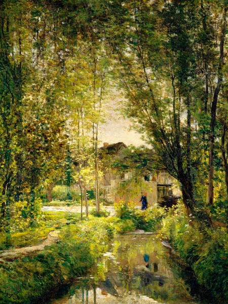 Charles-François Daubigny, Landscape with a Sunlit Stream