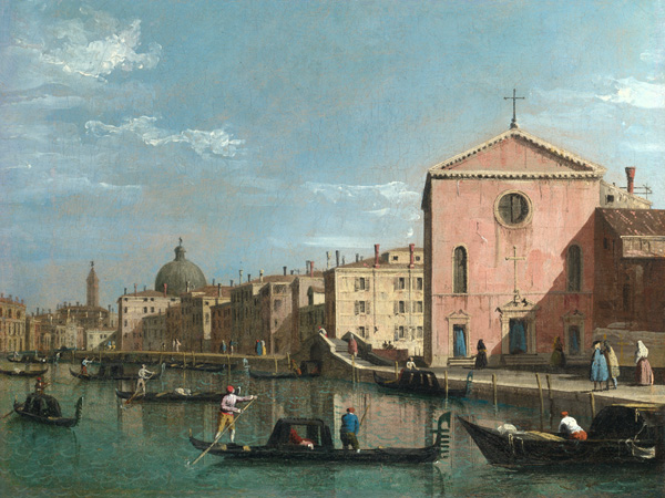 Follower of Canaletto, The Grand Canal facing Santa Croce, Venice