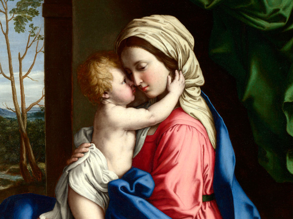 Sassoferrato, The Virgin and Child embracing (detail)