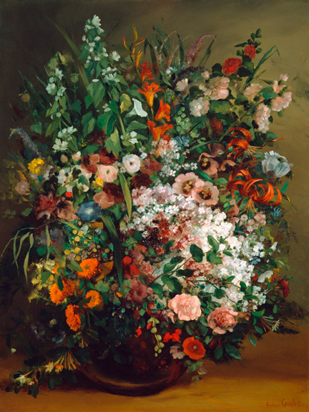 Gustave Courbet, Bouquet of flowers in a vase