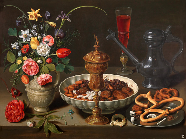 Clara Peeters, Still Life of Flowers and Dried Fruit