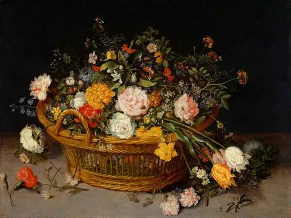 Jan Bruegel the Younger, A Basket of Flowers