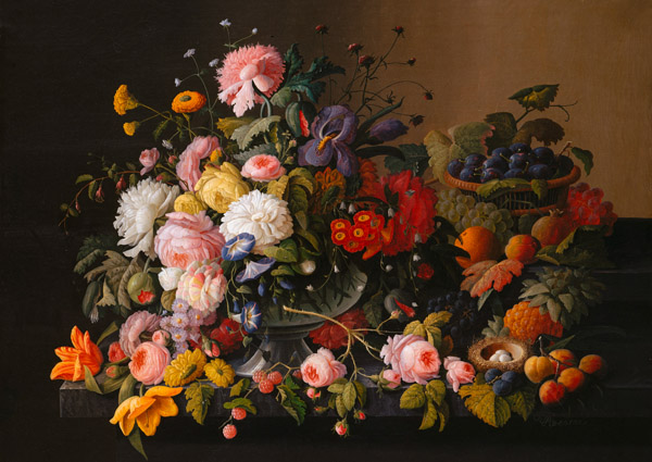Severin Roesen, Flowers and Fruits